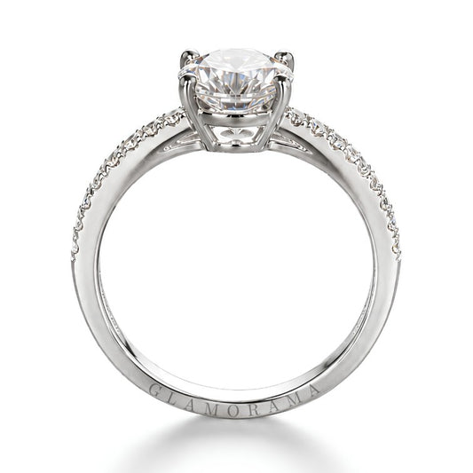 Selene 2CT Moissanite Engagement Ring – Silver