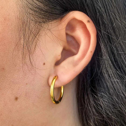 Tala 12 mm 18K Gold Hoops