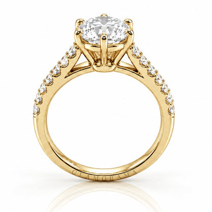 Elera 2CT Moissanite Engagement Ring – 18K Gold Plated