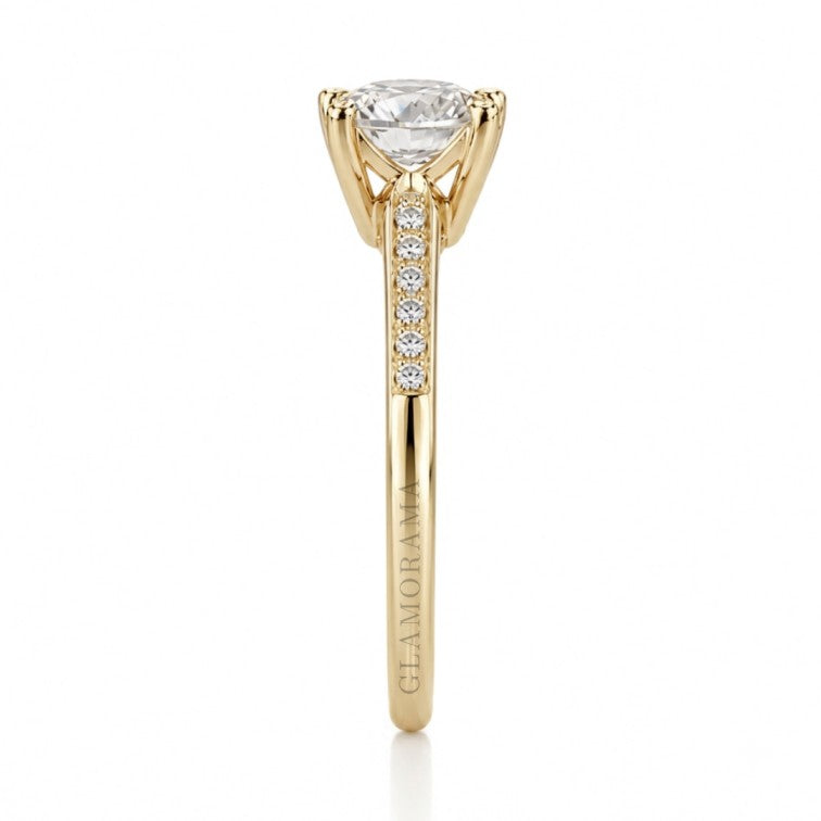 Elera 2CT Moissanite Engagement Ring – 18K Gold Plated