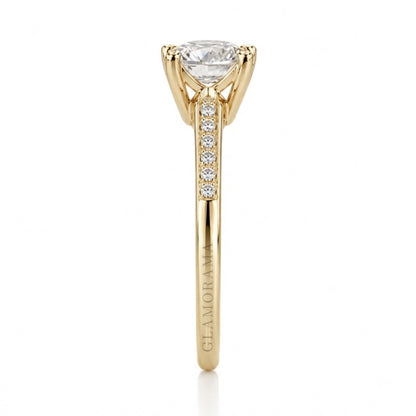 Elera 2CT Moissanite Engagement Ring – 18K Gold Plated