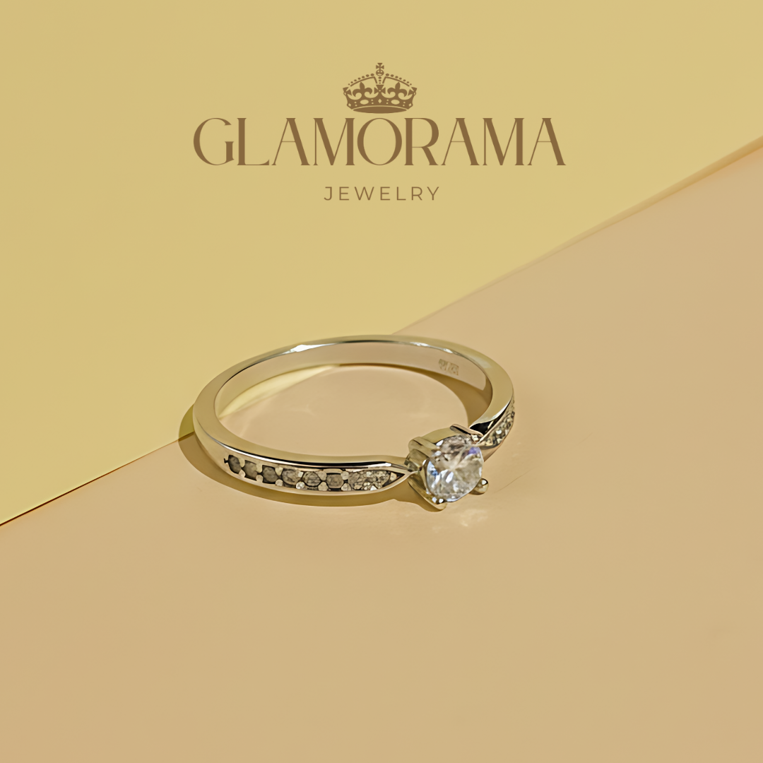 GRA Certified Moissanite Engagement Ring for Women