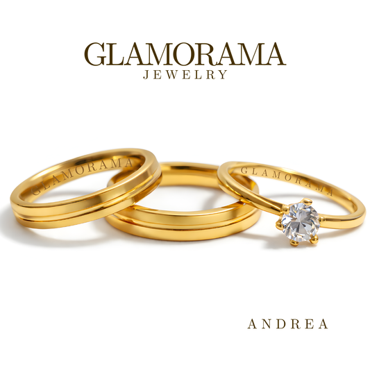 Andrea 3-in-1 Wedding Ring Set
