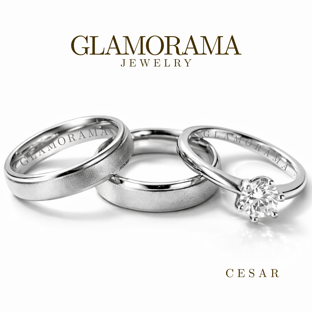 Cesar 3-in-1 Wedding Ring Set
