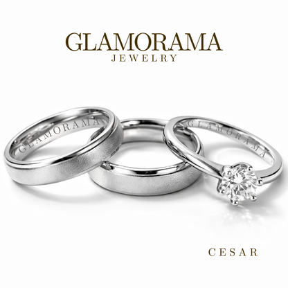 Cesar 3-in-1 Wedding Ring Set