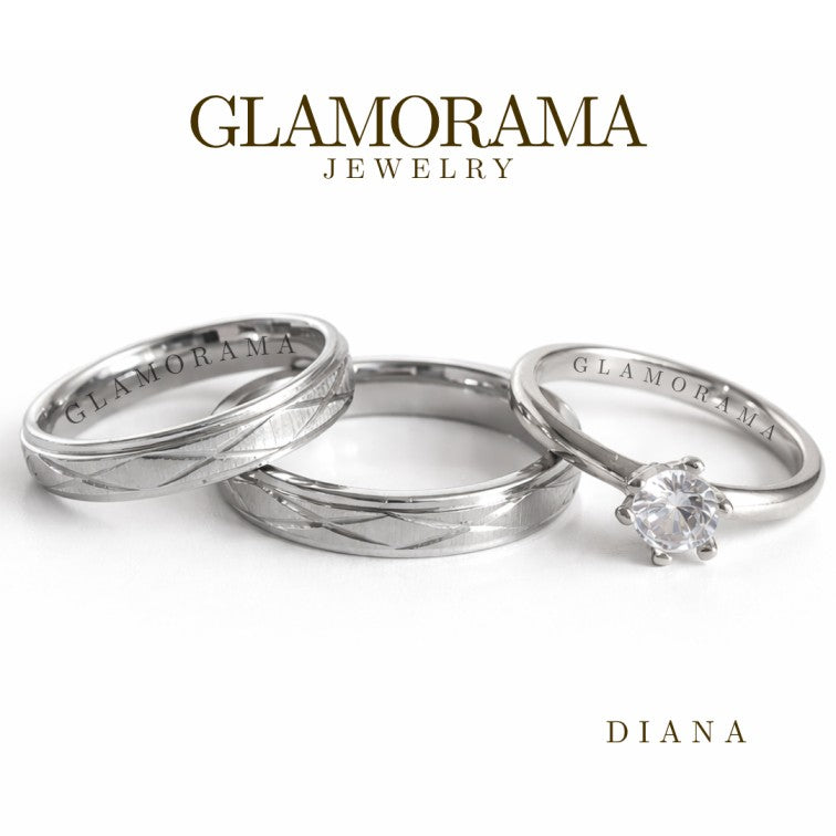 Diana 3-in-1 Wedding Ring Set