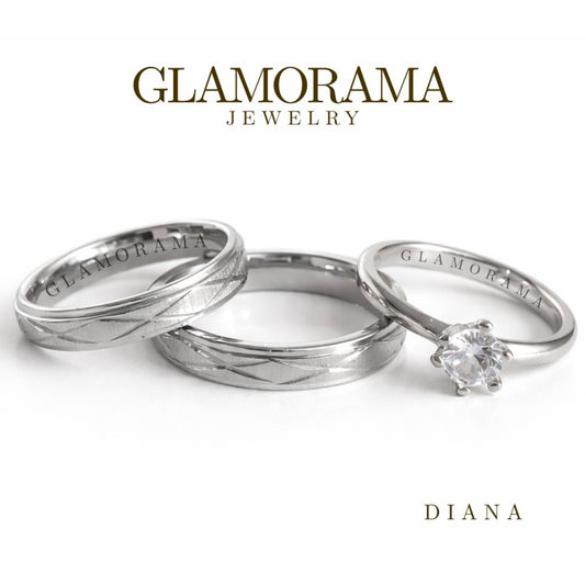 Diana 3-in-1 Wedding Ring Set