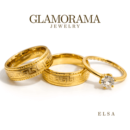 Elsa 3-in-1 Wedding Ring Set