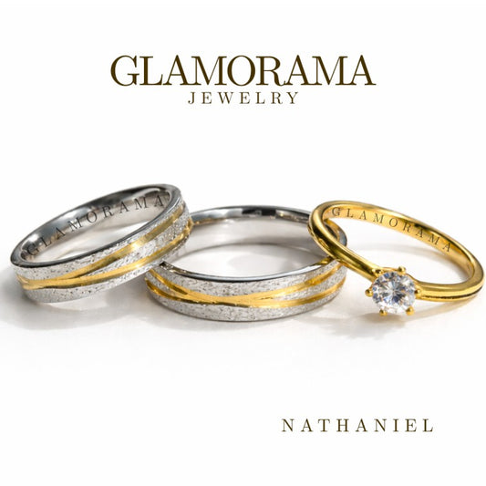 Nathaniel 3-in-1 Wedding Ring Set