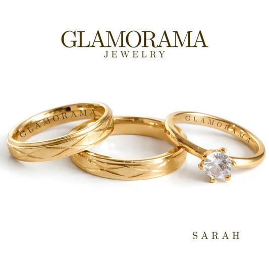 Sarah 3-in-1 Wedding Ring Set