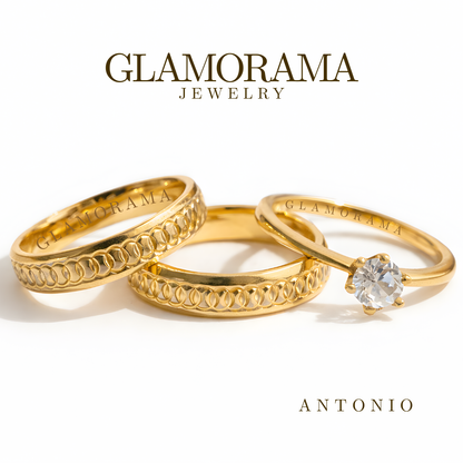 Antonio 3-in-1 Wedding Ring Set