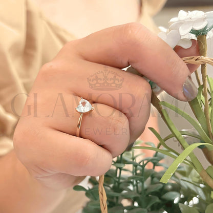 Amor engagement ring in 18K Gold-PVD over stainless steel, includes free name engraving – Glamorama Jewelry PH