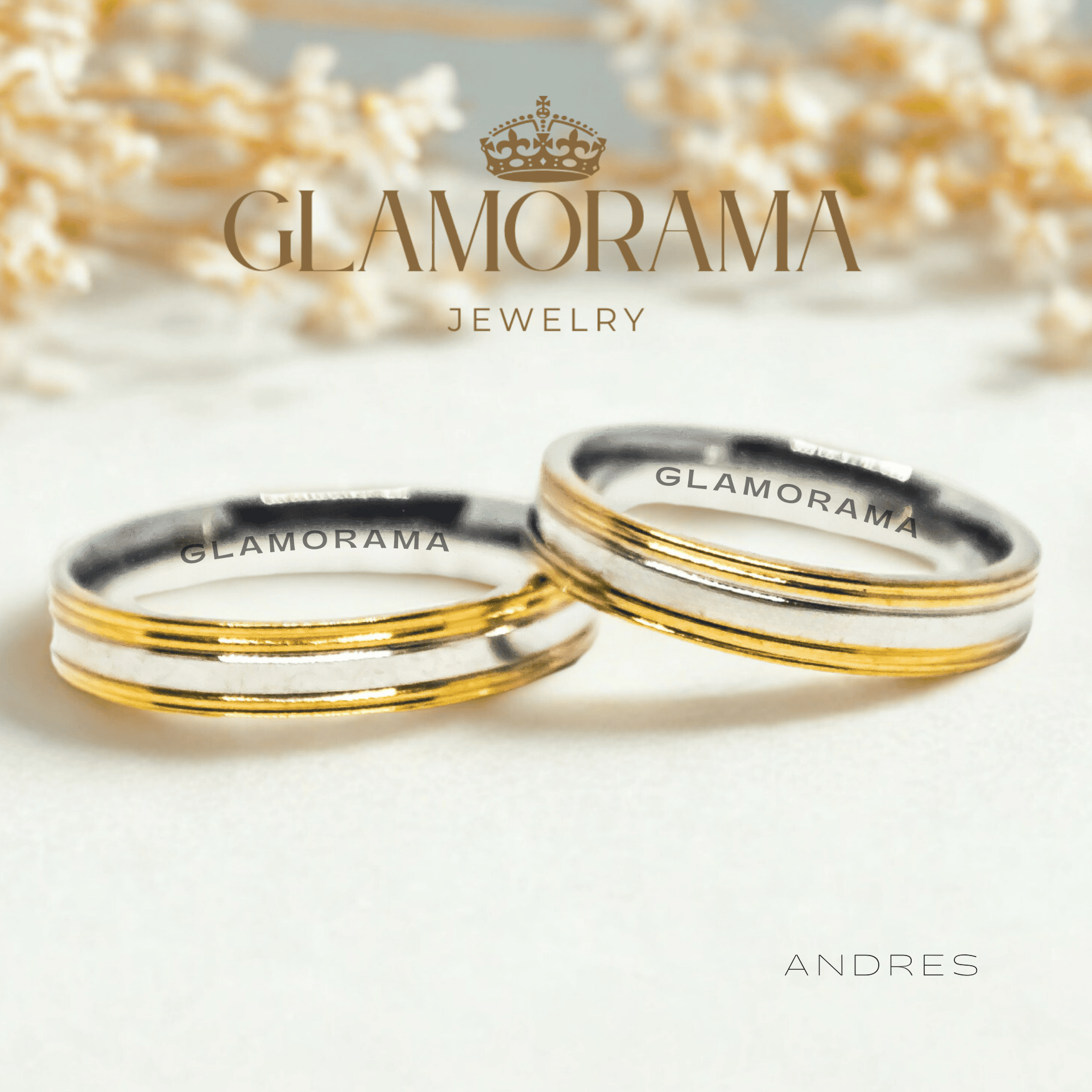 Andres 3-in-1 18K Gold-PVD wedding ring set with free engraving – Glamorama Jewelry Philippines