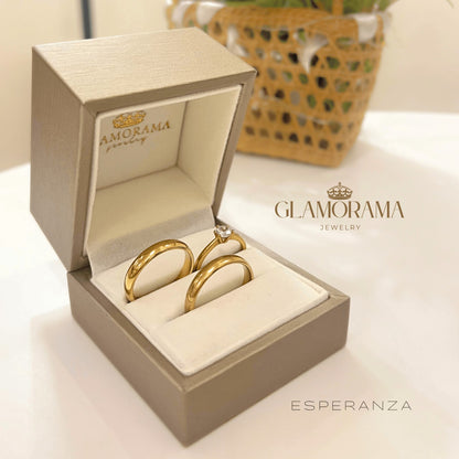 Esperanza 3-in-1 18K Gold-PVD wedding ring set with free engraving – Glamorama Jewelry Philippines