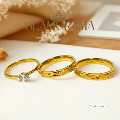 Sarah 3-in-1 Wedding Ring Set