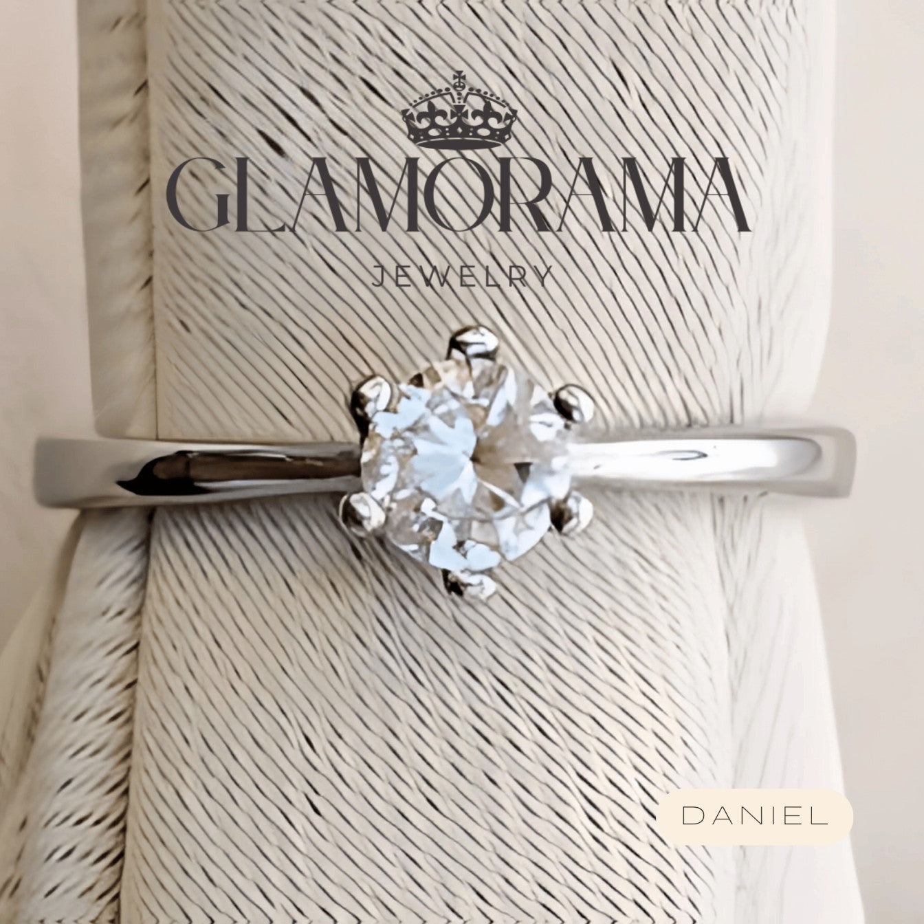 Daniel engagement ring in 18K Gold-PVD over stainless steel, includes free name engraving – Glamorama Jewelry PH