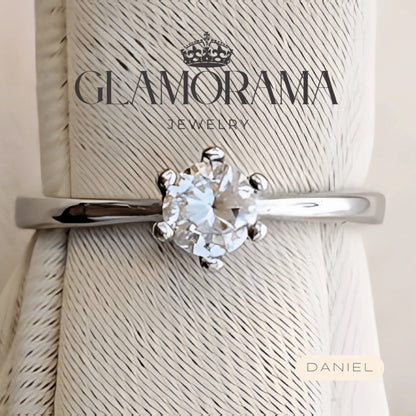 Daniel engagement ring in 18K Gold-PVD over stainless steel, includes free name engraving – Glamorama Jewelry PH