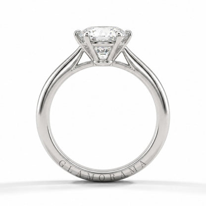 Lyra 2CT Moissanite Engagement Ring – Silver Solitaire