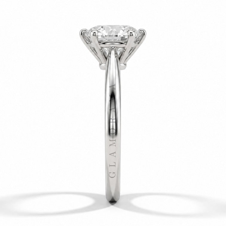Lyra 2CT Moissanite Engagement Ring – Silver Solitaire