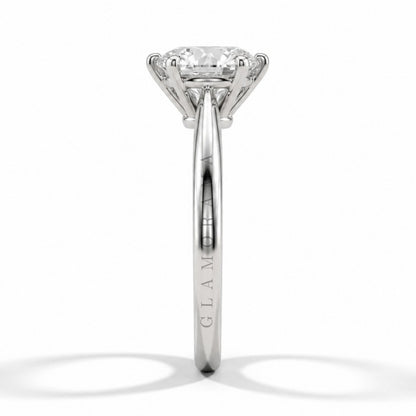 Lyra 2CT Moissanite Engagement Ring – Silver Solitaire