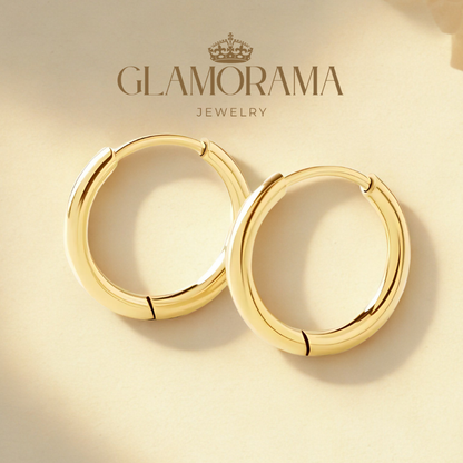Tala 12 mm 18K Gold Hoops