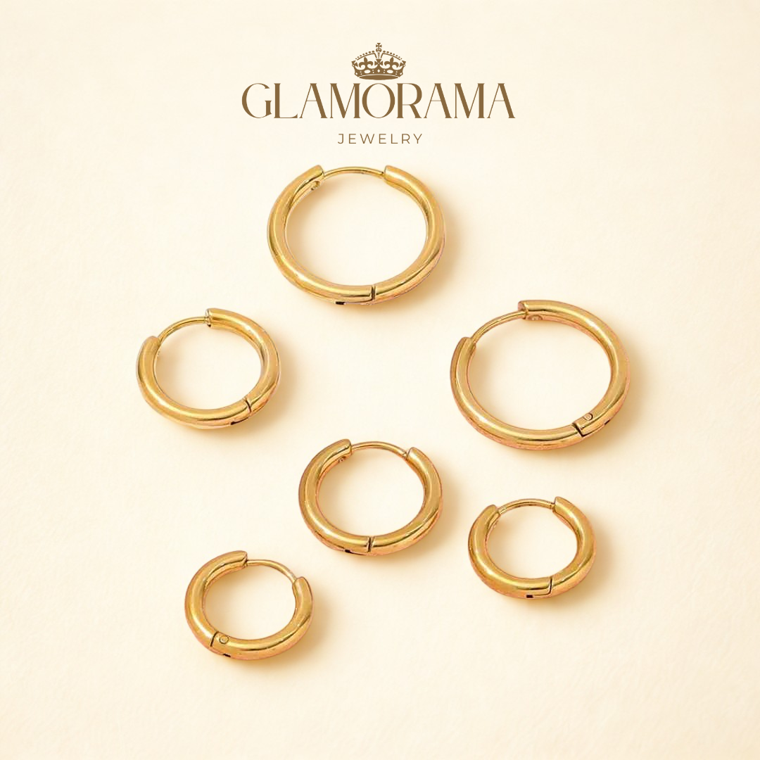 Tala 12 mm 18K Gold Hoops