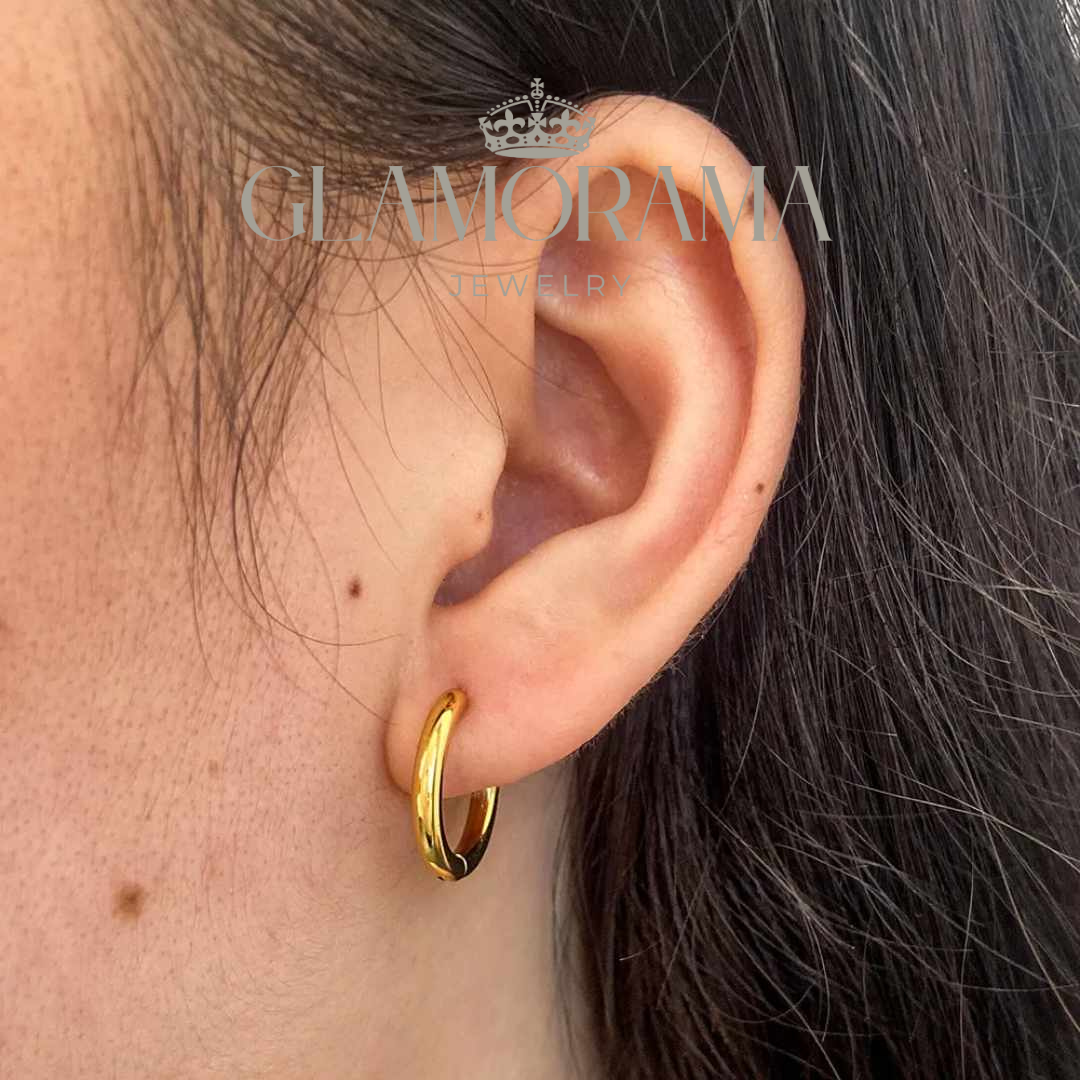 Tala 12 mm 18K Gold Hoops