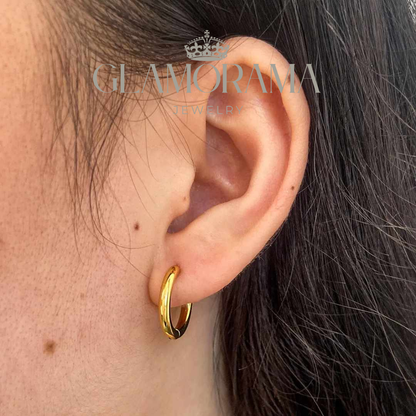 Tala 12 mm 18K Gold Hoops