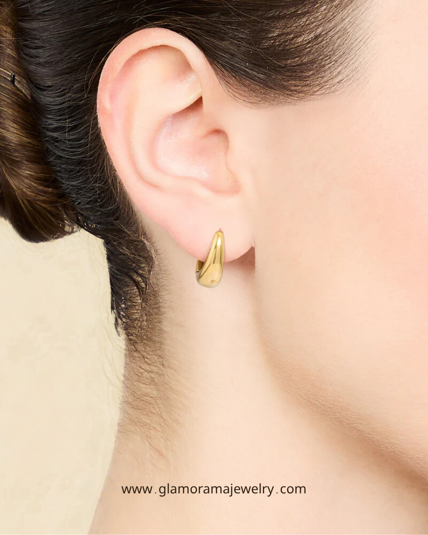 Gold hoop earring glamorama jewelry