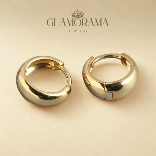 Mayumi 8 mm 18K Gold/Silver Hoops
