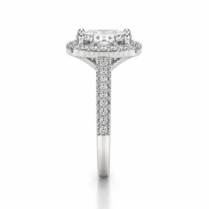 Nova 2CT Moissanite Engagement Ring – Silver Halo