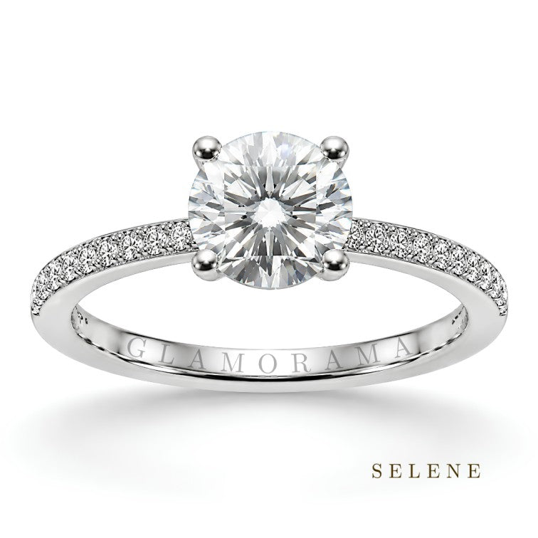 Selene 2CT Moissanite Engagement Ring – Silver
