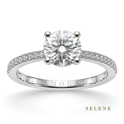 Selene 2CT Moissanite Engagement Ring – Silver