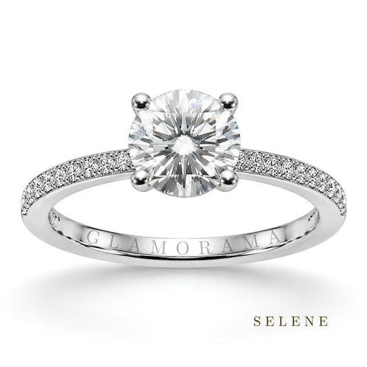 Selene 2CT Moissanite Engagement Ring – Silver