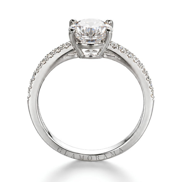 Selene 2CT Moissanite Engagement Ring – Silver
