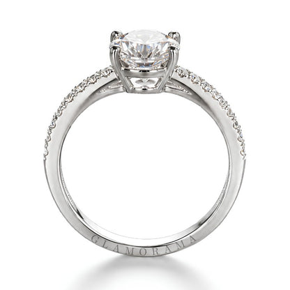 Selene 2CT Moissanite Engagement Ring – Silver