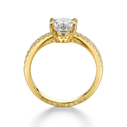 Seren 2CT Moissanite Engagement Ring – 18K Gold Plated