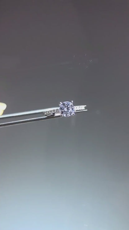 Selene 2CT Moissanite Engagement Ring – Silver