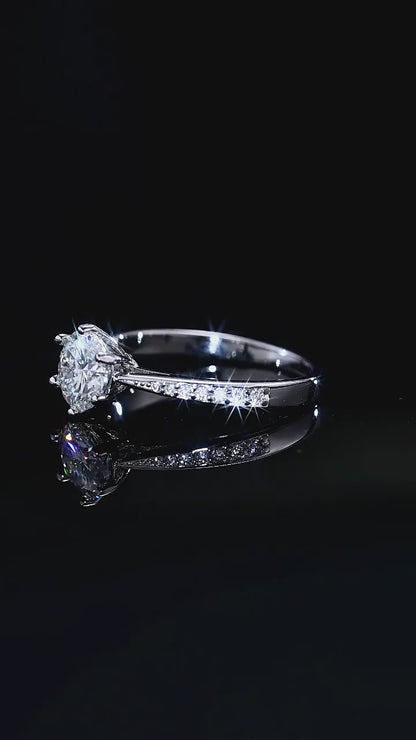 Aria 2CT Moissanite Engagement Ring – Silver