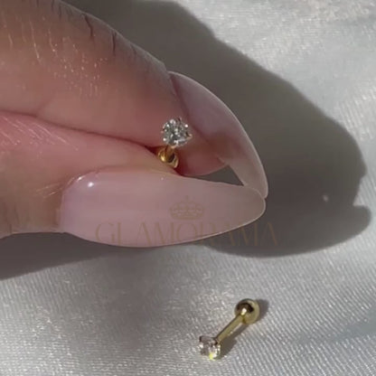 Mutya 18K Gold Vermeil CZ Studs 3 mm