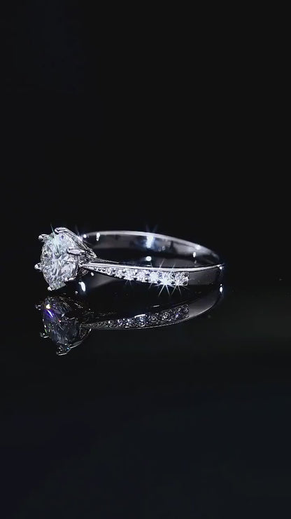 Aria 2CT Moissanite Engagement Ring – Silver